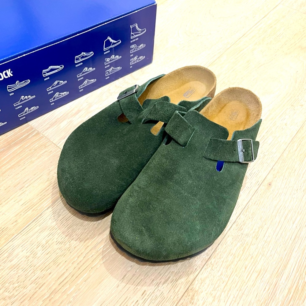 NWT Birkenstock Boston Clogs (Discontinued Mountain View Green)